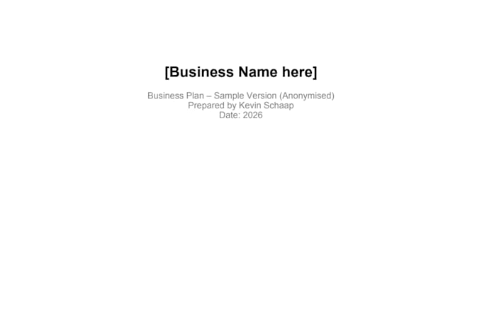 creating a professional business plan with financial forecast